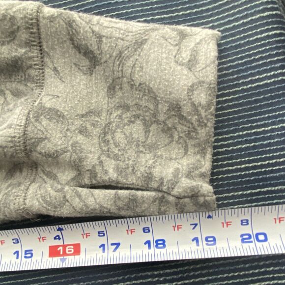 Ideology Sweatshirt Womens XXL Gray Floral Lace Up Pullover Cozy Loungewear - Picture 10 of 11